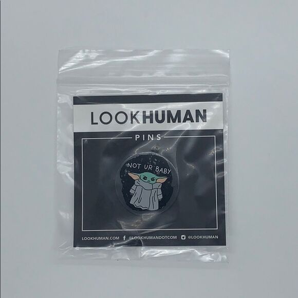 NWT Baby Yoda Look Human Pin - Picture 2 of 5